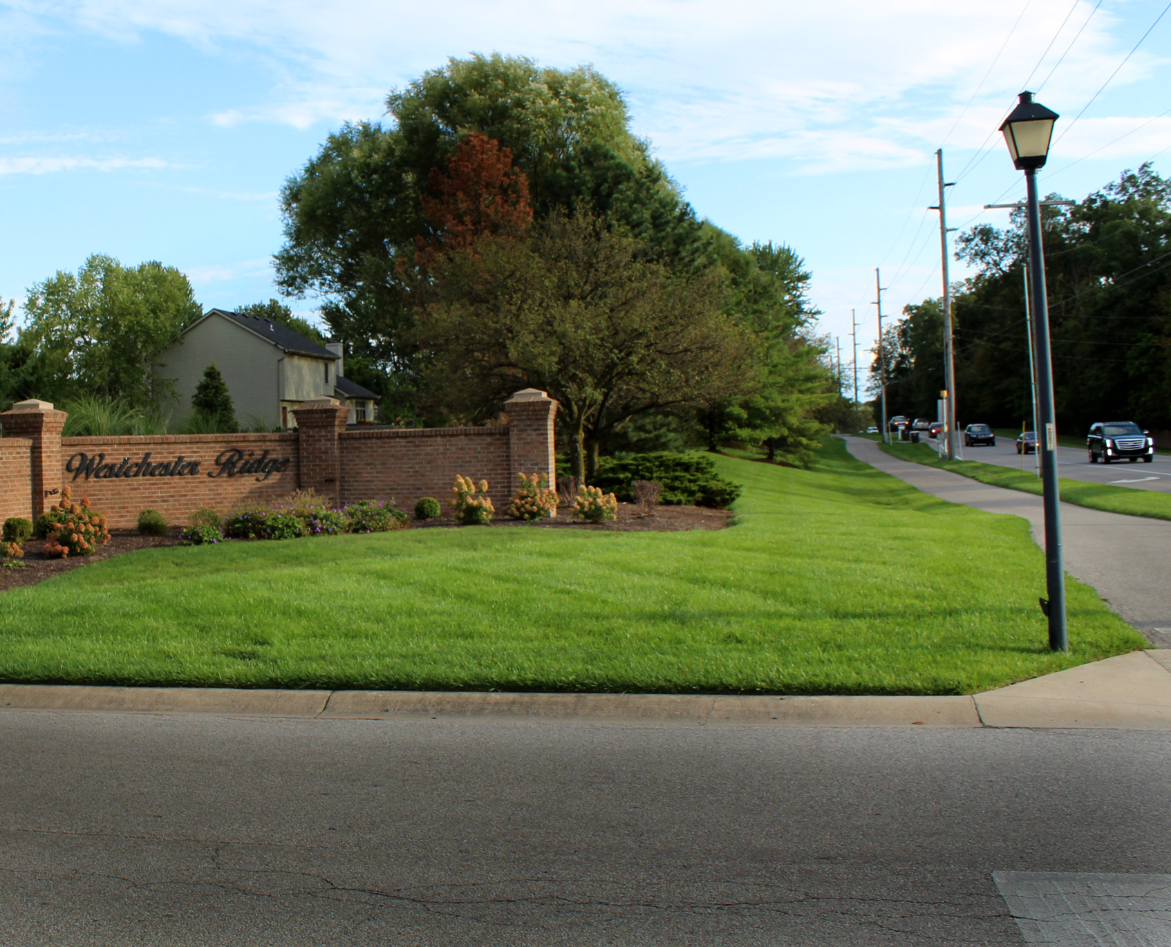 Summer traffic along Scott Road, Westchester Ridge